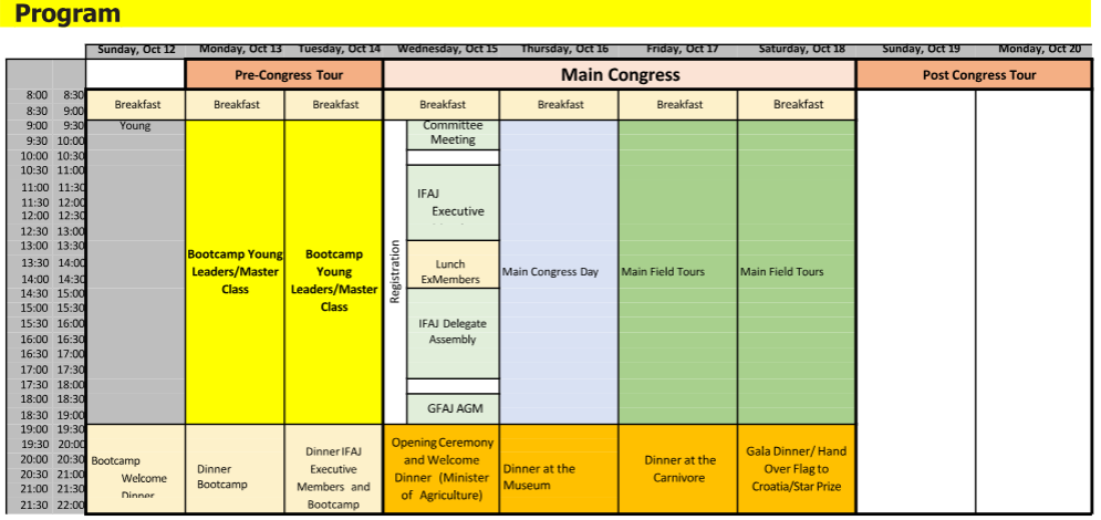 IFAJ 2025 Congress Program